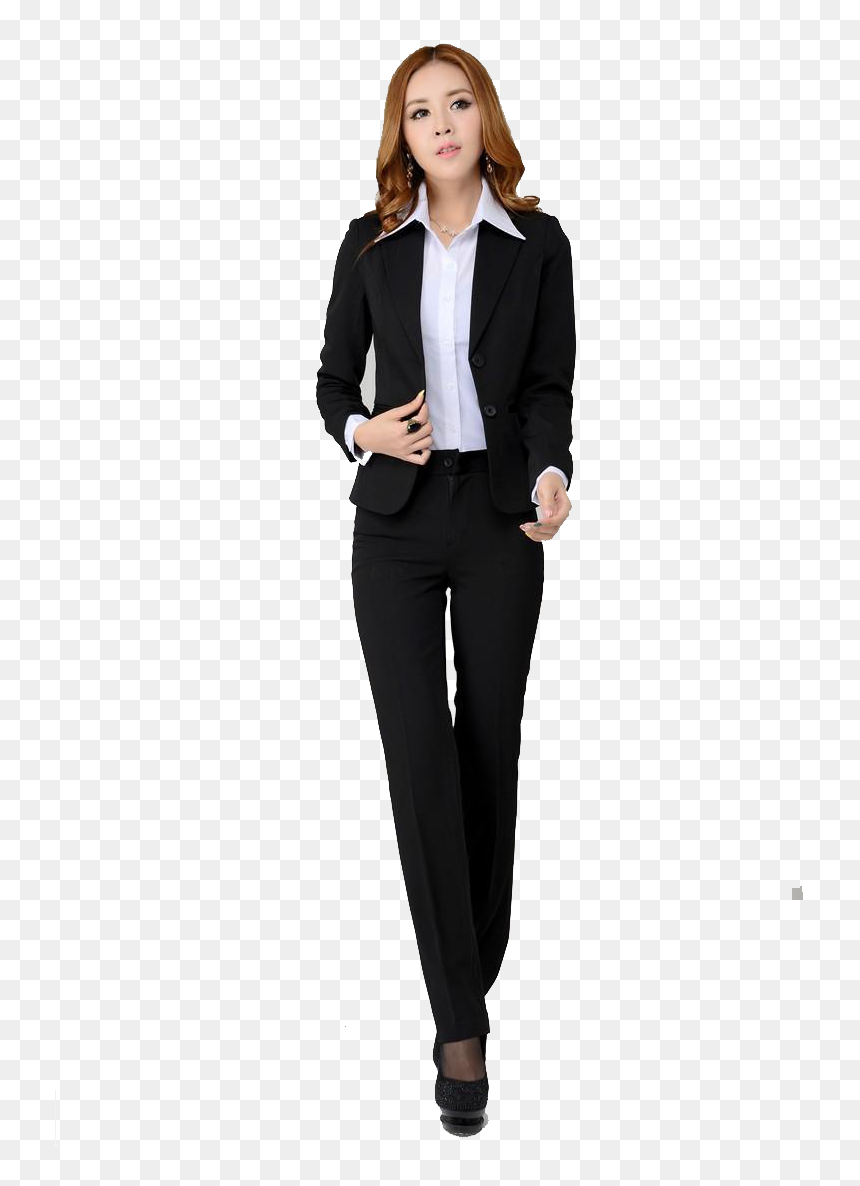 Ladies Wearing Suits, HD Png Download - business suit png
