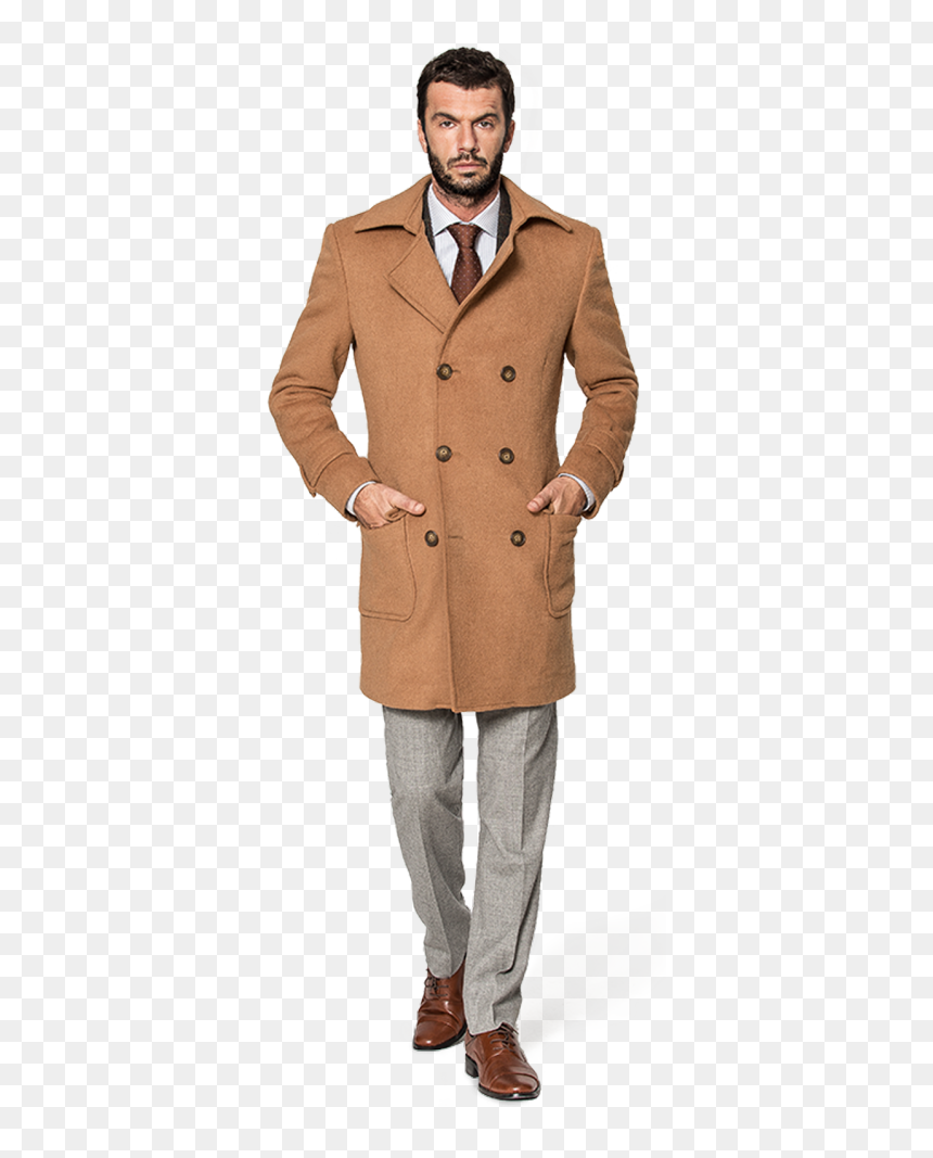 Trench Coat Over Suit, HD Png Download - business suit png