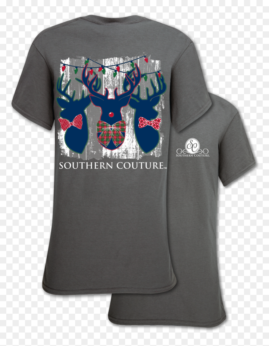 Southern Couture Cheer Shirt, HD Png Download - christmas deer png