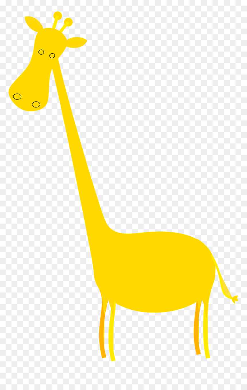 ภาพ สี เหลือง น่า รัก, HD Png Download - giraffe cartoon png
