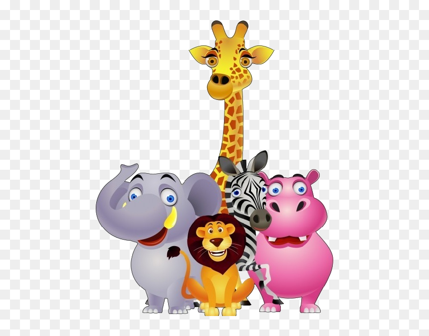 Animals Clip Art Transparent, HD Png Download - giraffe cartoon png
