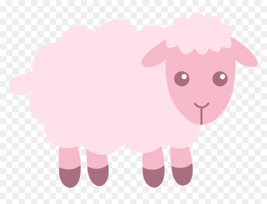 Pink Sheep Clipart, HD Png Download - lamb clipart png