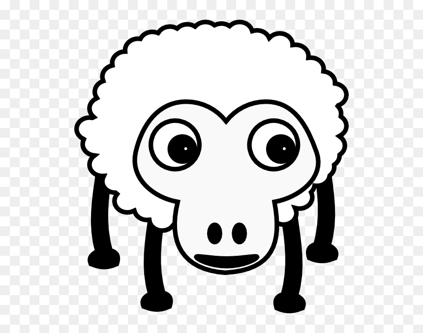 Black And White Border Clipart Round, HD Png Download - lamb clipart png