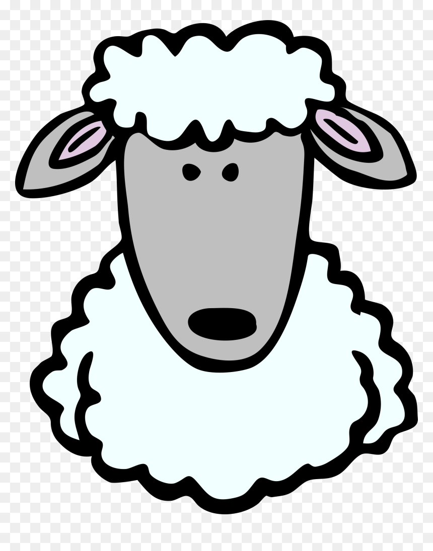 Draw A Sheep Head, HD Png Download - lamb clipart png