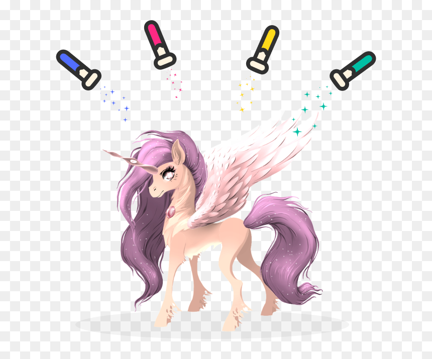 Cartoon, HD Png Download - flying unicorn png