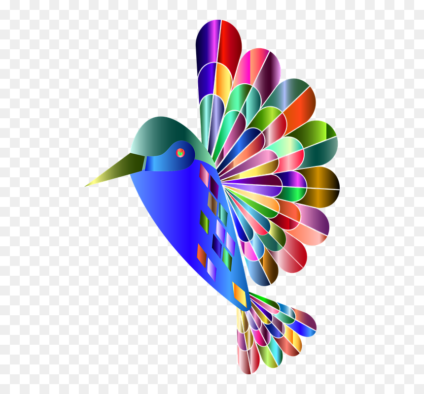 Abstract Hummingbird, HD Png Download - flying unicorn png