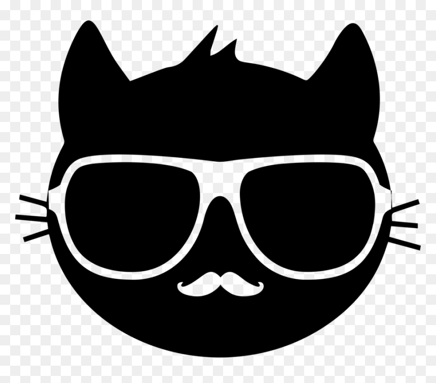Cat Head Clip Art, HD Png Download - cat eye glasses png