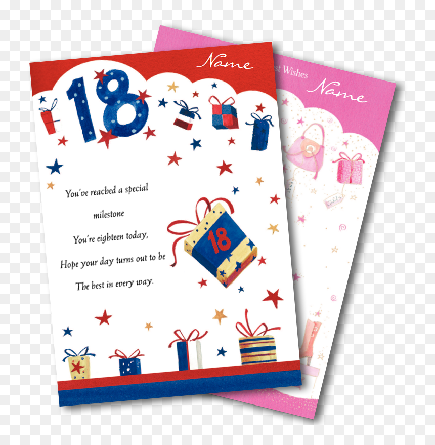 18th Birthday Card For Grandson, HD Png Download - birthday card png