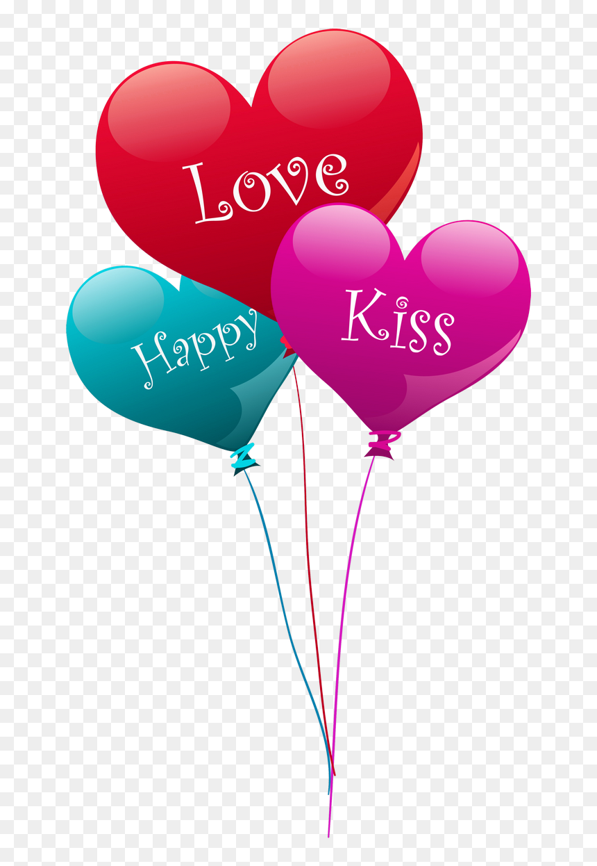 Heart Balloons Png, Transparent Png - birthday card png