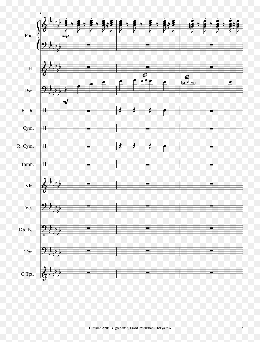 Kira Yoshikage Theme Piano Sheet Music, HD Png Download - yoshikage kira png
