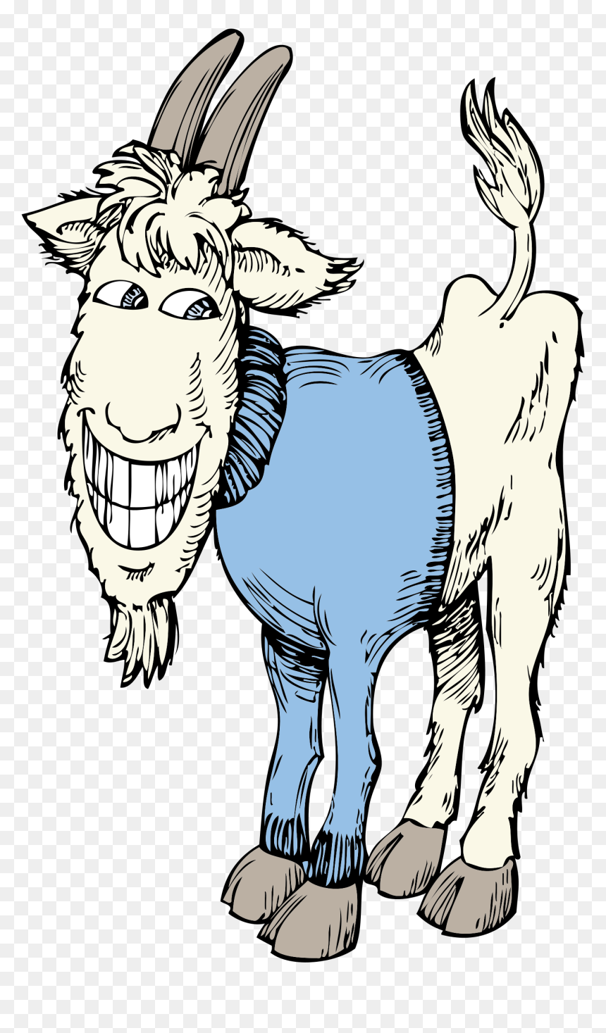 Funny Goat Clipart, HD Png Download - goat clipart png