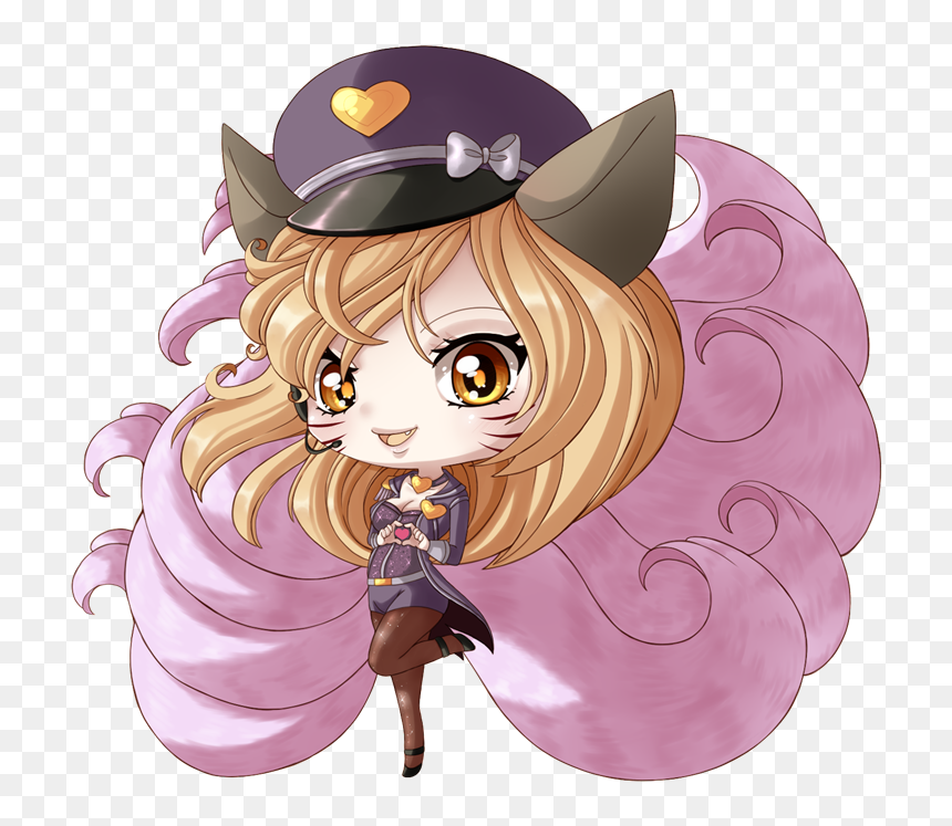 Ahri Popstar Chibi Png, Transparent Png - league of legends ahri png