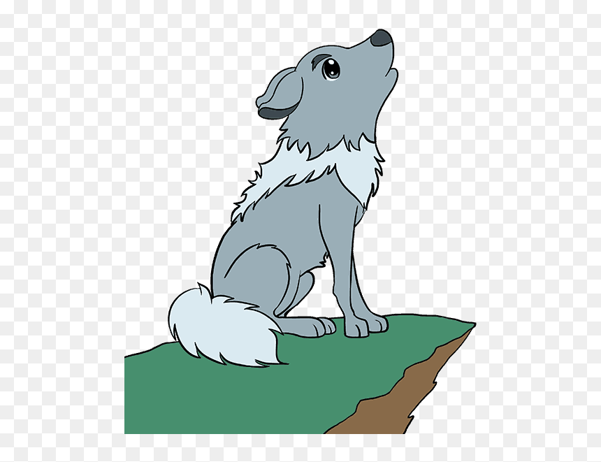 Cartoon Wolf Easy To Draw, HD Png Download - wolf drawing png