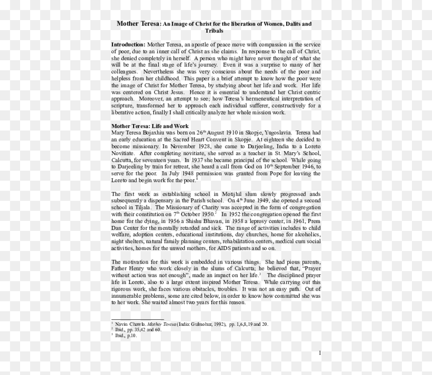 Beschrijving Van De Begrafenis Van Prinses Maria Louise,, HD Png Download - mother teresa png