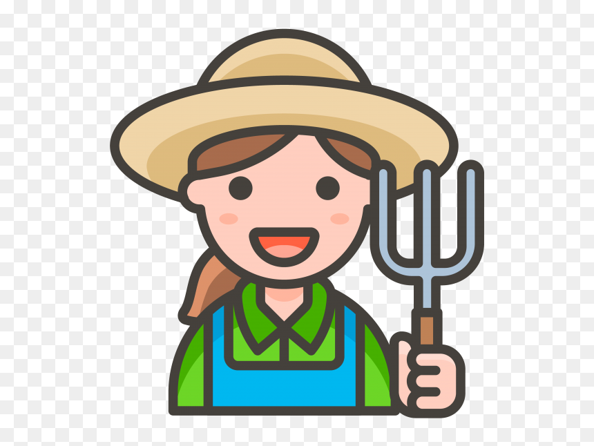 Farmer Family Png Cartoon, Transparent Png - farmer hat png