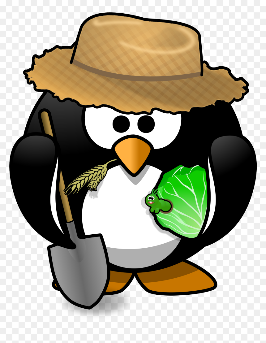 Happy Birthday Penguin Clip Art, HD Png Download - farmer hat png