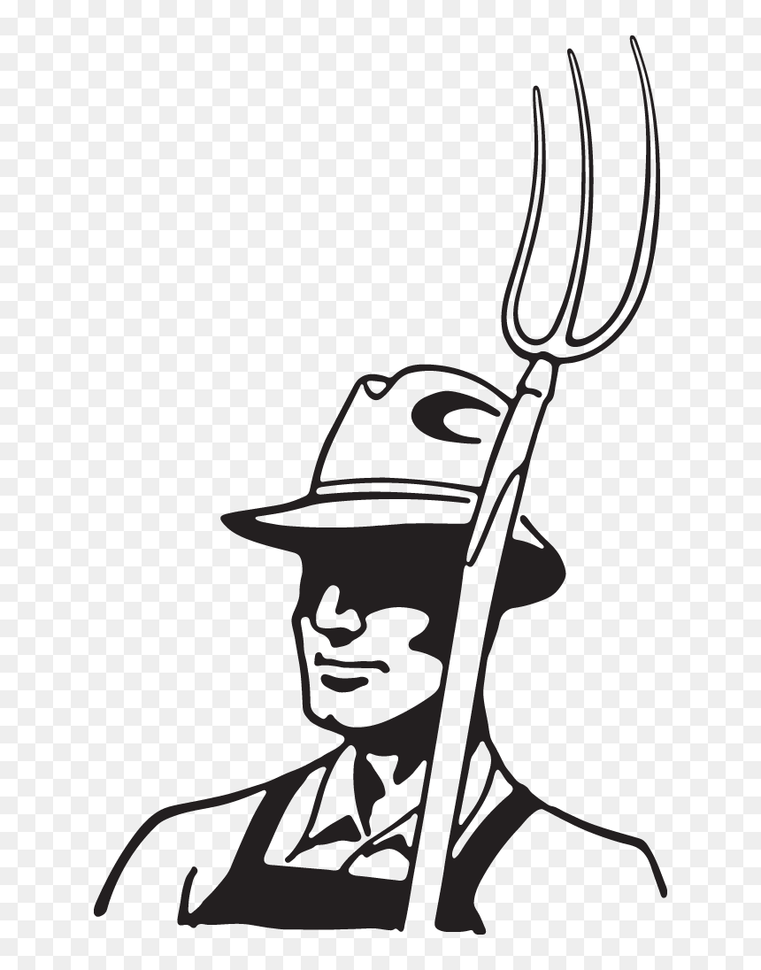 Farmer Pitchfork Logo, HD Png Download - farmer hat png