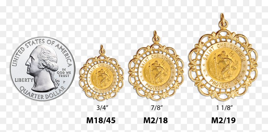 Saint Christopher Medallion In Filigree Frame - Earrings, HD Png Download - filigree frame png