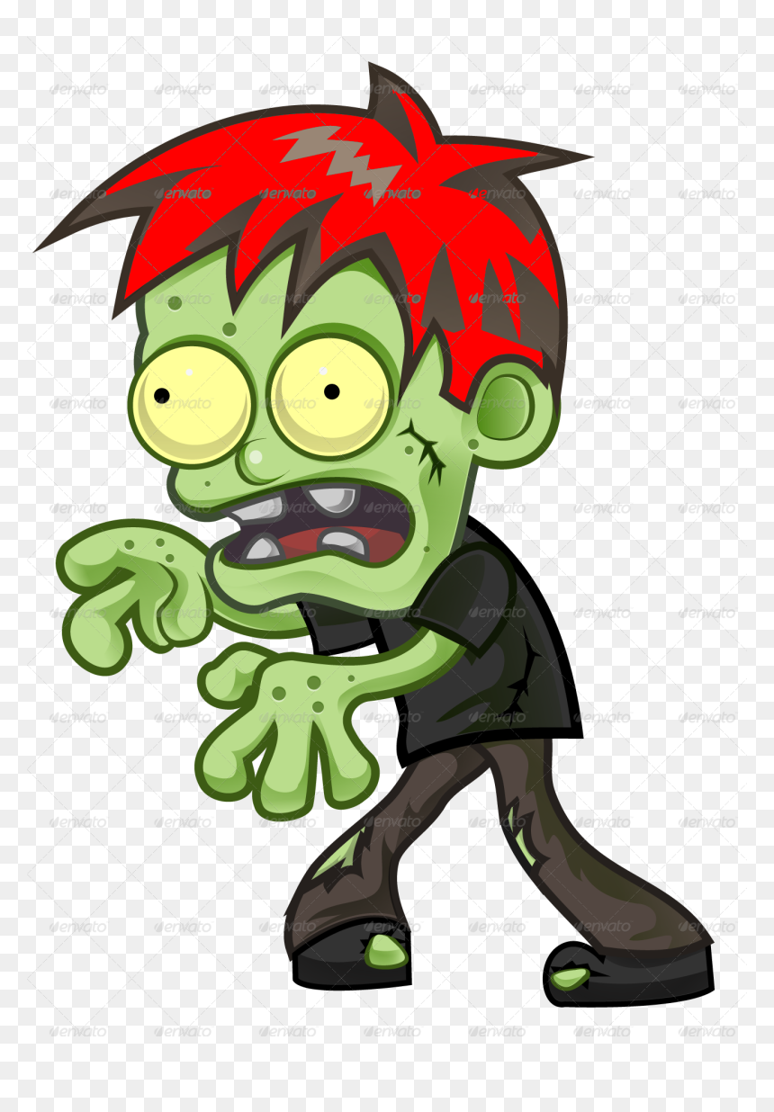 Zombie Drawing Cartoon, HD Png Download - cartoon zombie png
