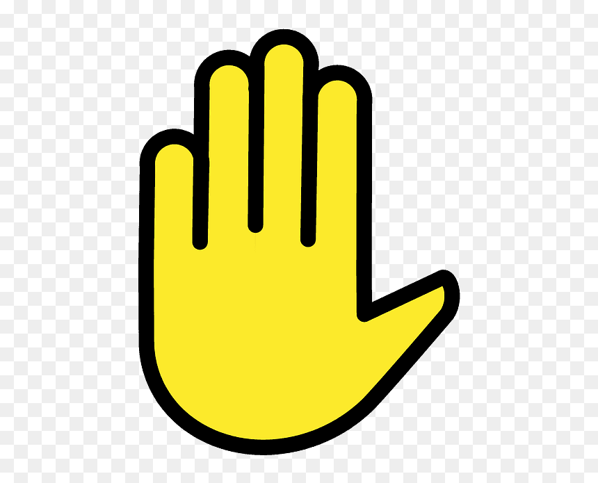 Raised Hand Emoji Clipart - Emoji, HD Png Download - raised hand png