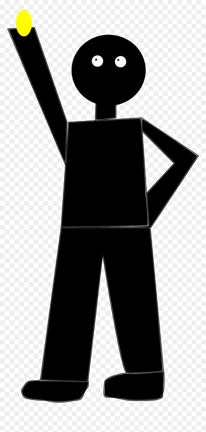 Cartoon Guy, HD Png Download - raised hand png