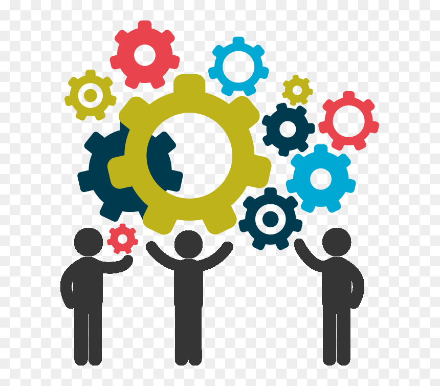 Complices Clipart Png - Transparent Teamwork Gears, Png Download - vectores png negro