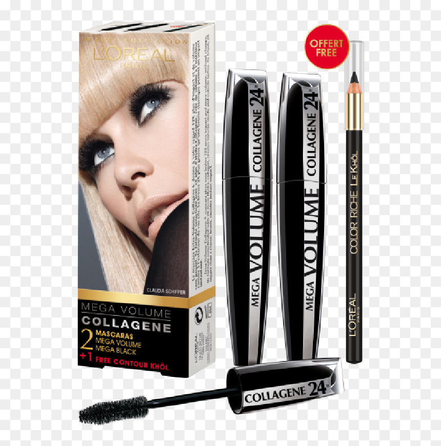 Loreal Mega Volume Collagene 24h, HD Png Download - mascaras png