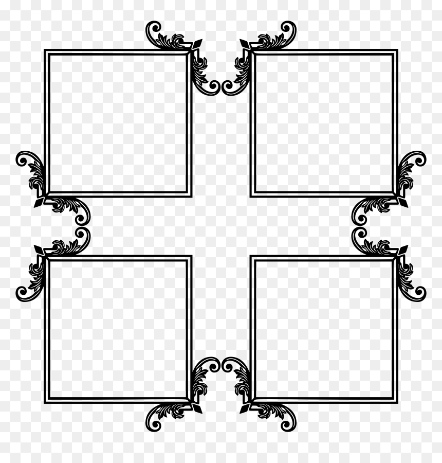 Decorative Ornamental Flourish Frame Extrapolated 6 - Portable Network Graphics, HD Png Download - ornamental png