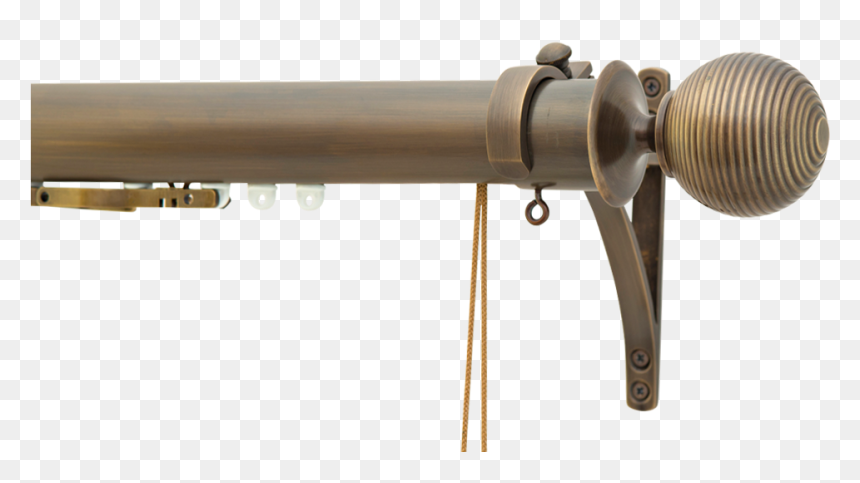 Antique Brass Curtain Pole, HD Png Download - wooden pole png