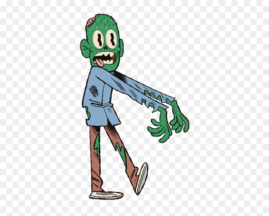 Zombie - Cartoon, HD Png Download - cartoon zombie png