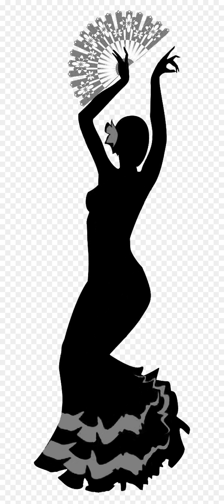 Flamenco Dance Silhouette - Flamenco Dancer Silhouette, HD Png Download - flamenco png