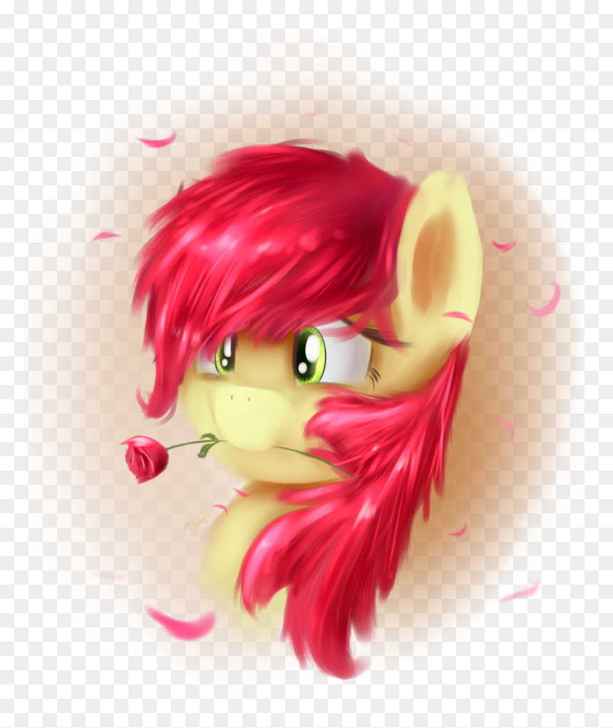 Shamanguli, Bust, Dead Source, Flower, Flower In Mouth, - Red Hair, HD Png Download - dead flower png