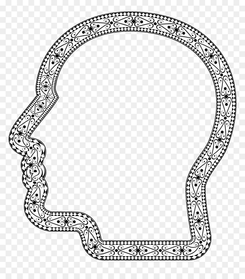 Decorative Ornamental Man Head Clip Arts - Line Art, HD Png Download - ornamental png