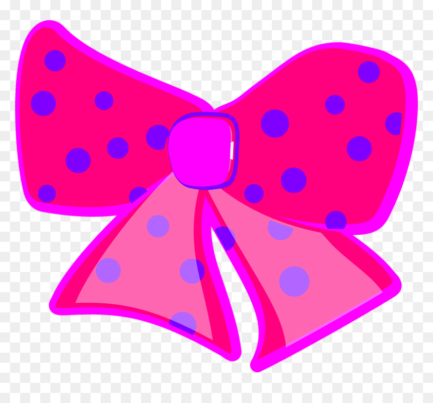 Purple Hair Bow Clipart, HD Png Download - moño rosa png