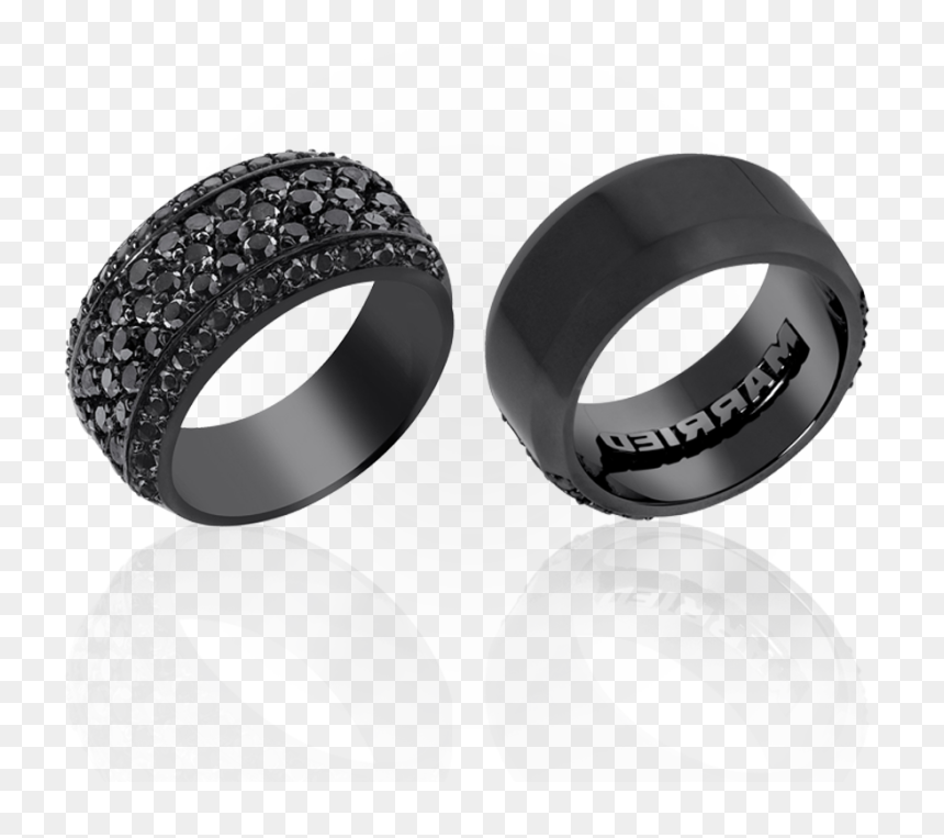 Celebrity With Black Wedding Ring, HD Png Download - anillos png