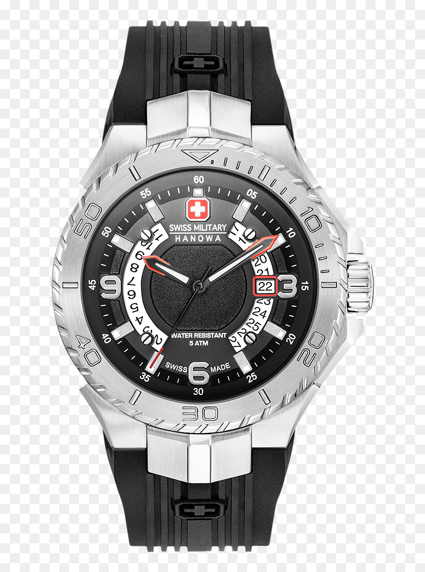 Swiss Military Hanowa Seaman Black Rubber For Men, HD Png Download - swiss army knife png