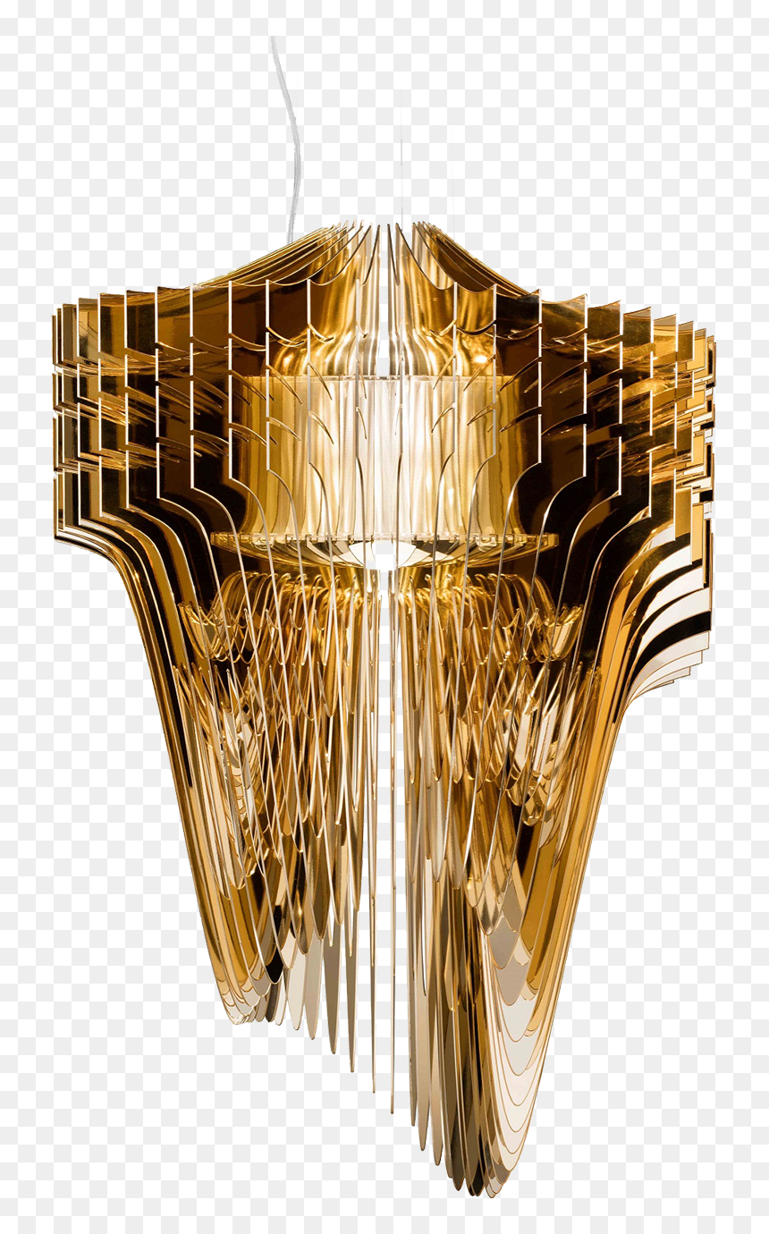 Zaha Hadid Aria Gold, HD Png Download - gold chandelier png