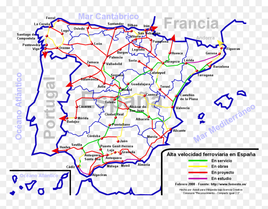 File - - Spain High Speed Rail, HD Png Download - compartir png
