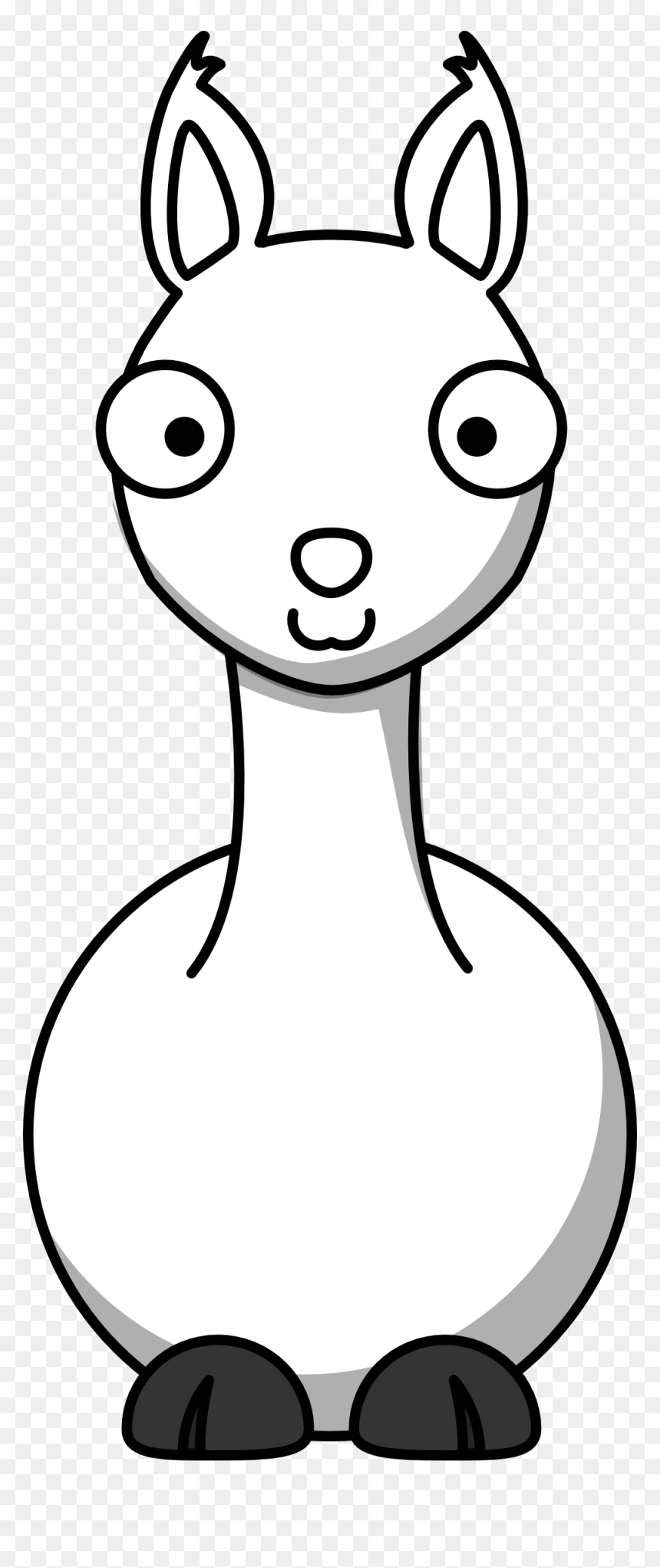 Free Cartoon Llama Transparent Image Clipart - Llama Llama Red Pajama Play, HD Png Download - white line png transparent