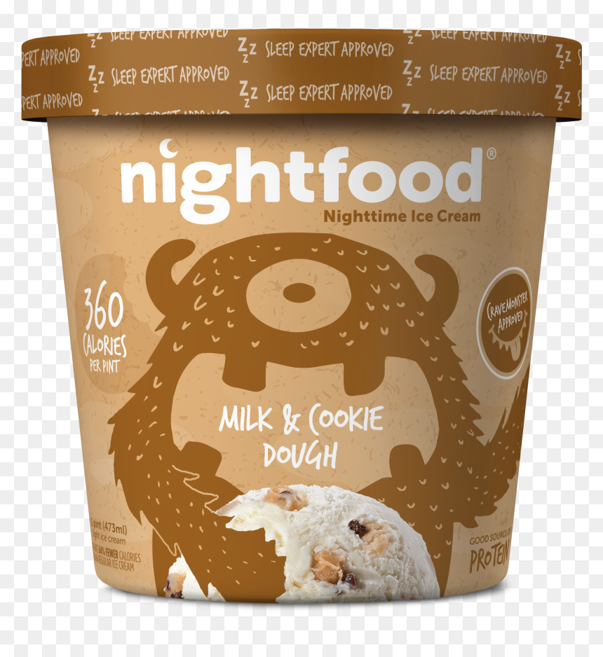 Transparent Nighttime Clipart - Nightfood Ice Cream Bar, HD Png Download - milk and cookies png