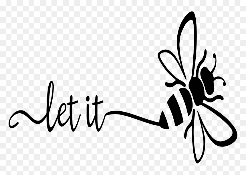 Let It Bee Clipart, HD Png Download - bee silhouette png