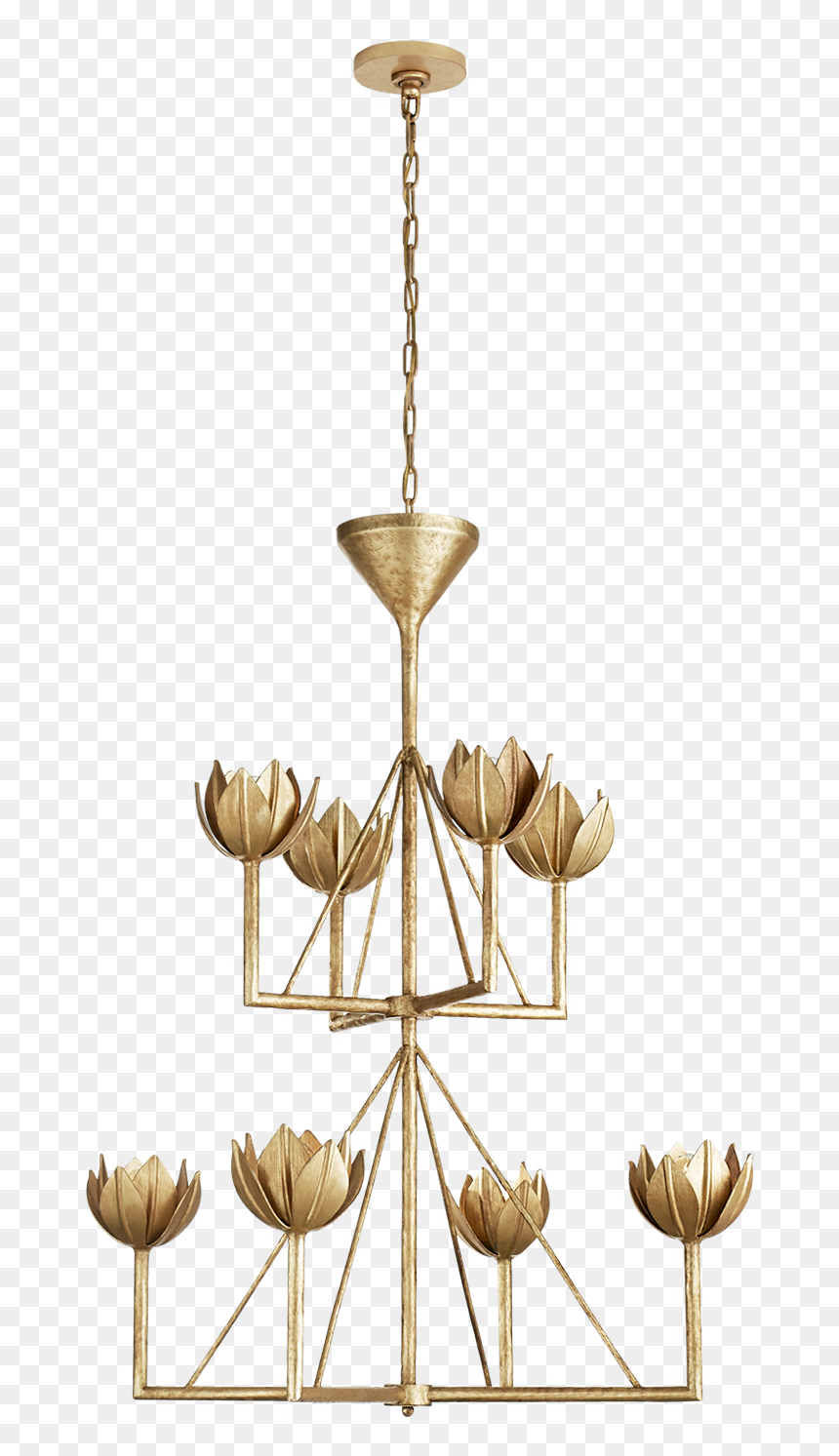Gold Chandelier Png, Transparent Png - gold chandelier png