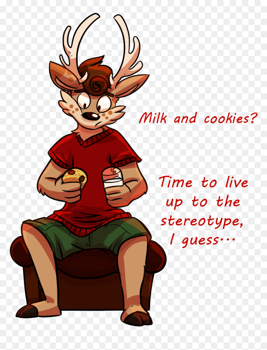 Milk And Cookies - Fat Furs Deer, HD Png Download - milk and cookies png