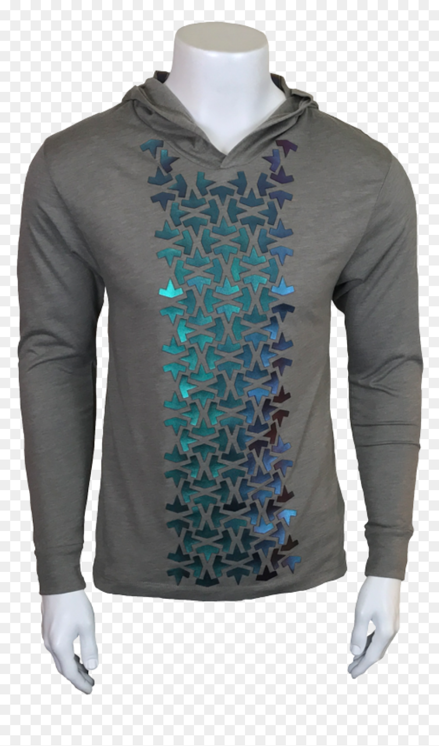Abstract Houndstooth Hoodie - Long-sleeved T-shirt, HD Png Download - houndstooth png