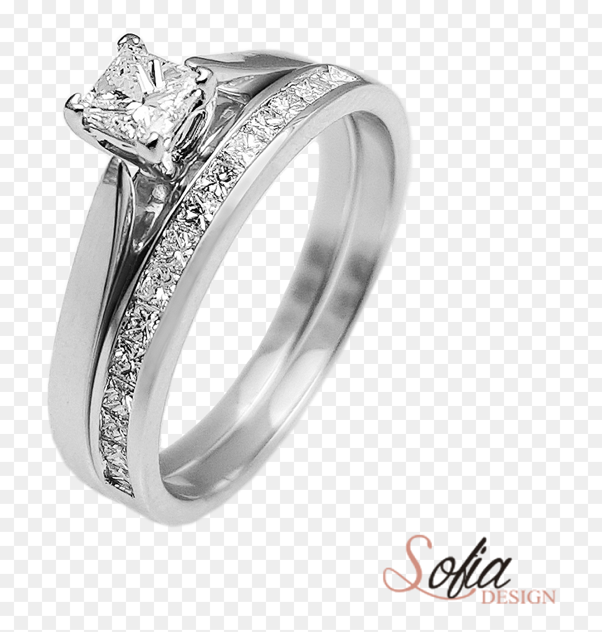 Set De Anillos Con Diamantes En Oro Blanco 10kt - Pre-engagement Ring, HD Png Download - anillos png