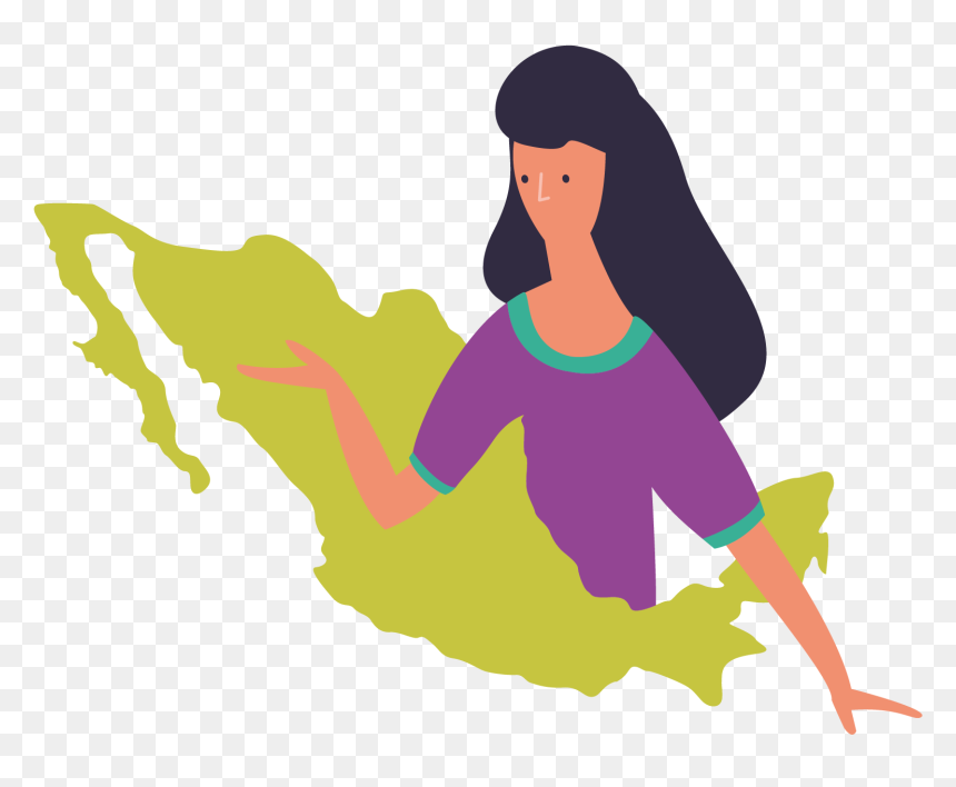Mexico Highlighted On Map, HD Png Download - compartir png