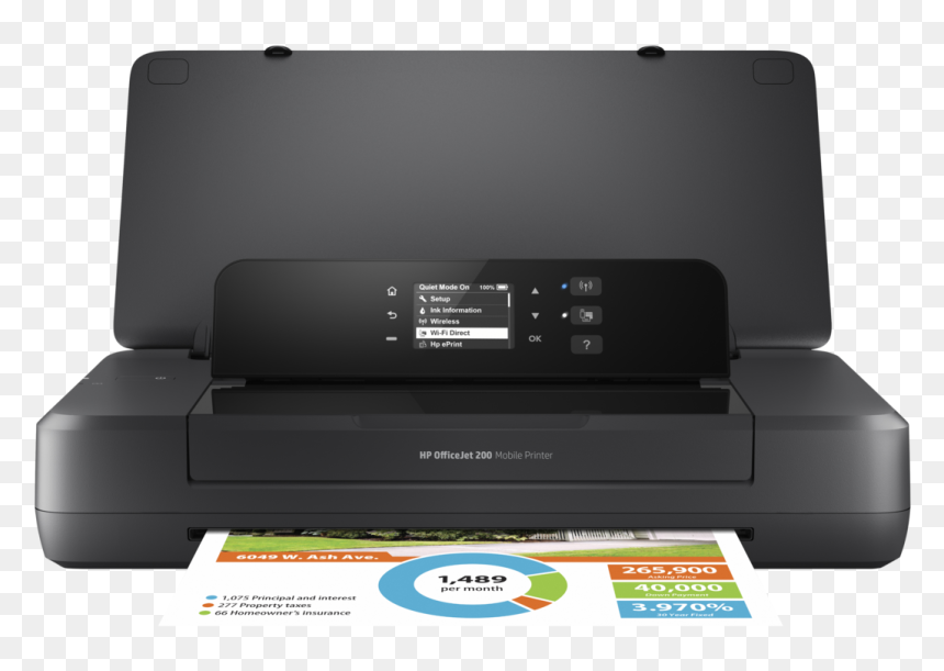 Transparent Impresora Png - Hp Officejet 200 Mobile Wireless Printer, Png Download - impresora png