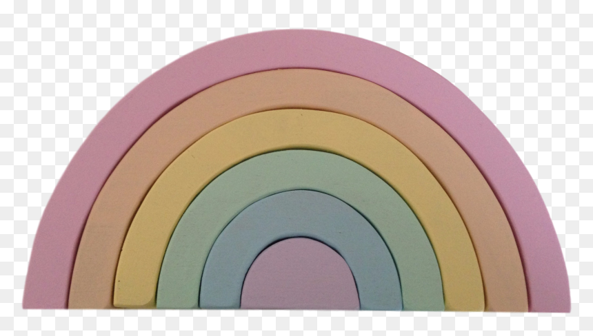 Wooden Pastel Stacking Rainbow, HD Png Download - pastel rainbow png