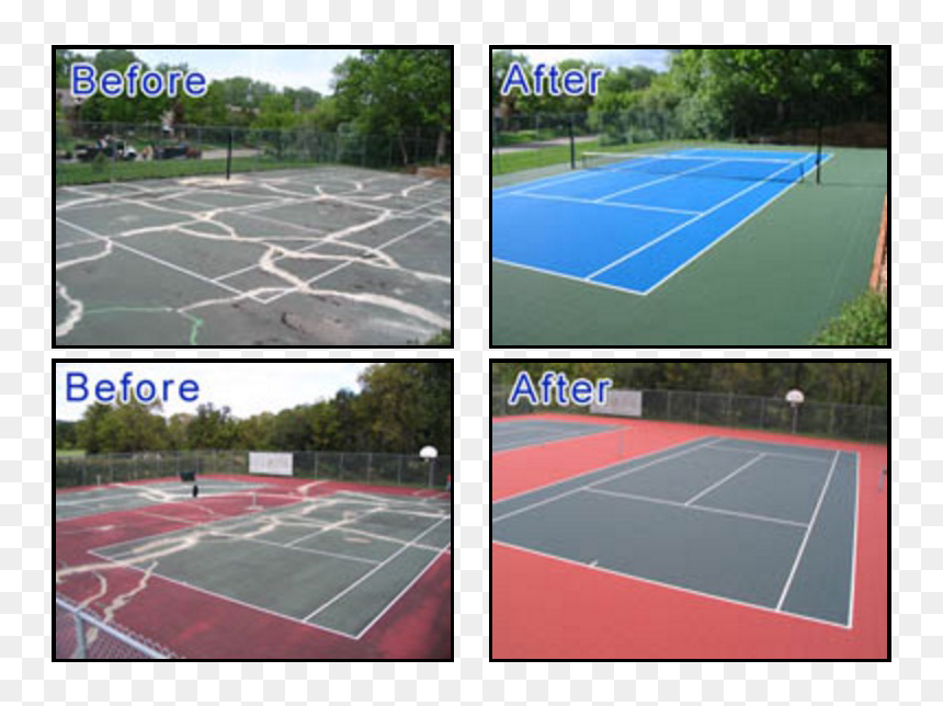 Repair-tennis - Before And After Tennis Courts Repair, HD Png Download - tennis court png