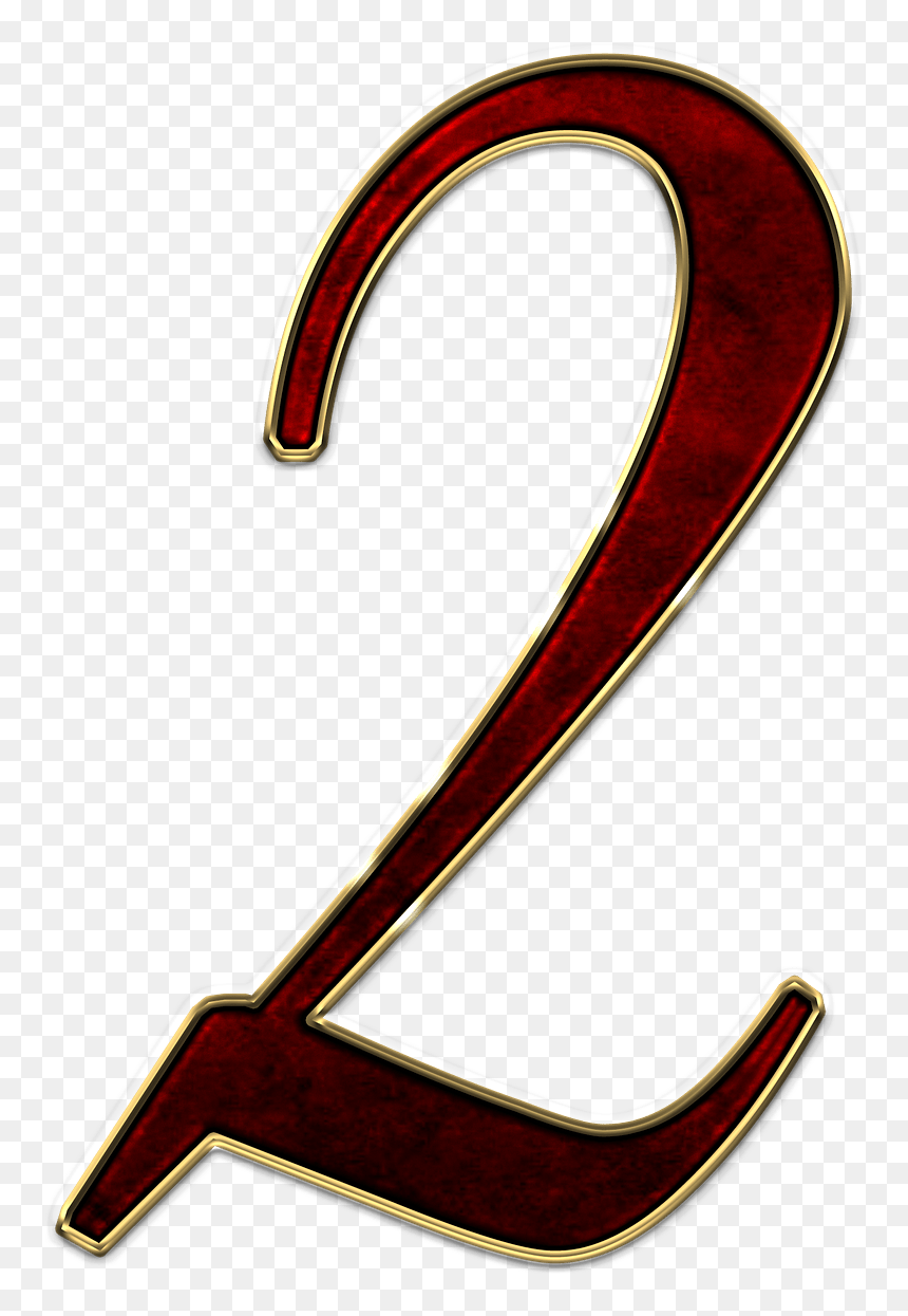 Number 2 Red - Carmine, HD Png Download - numero 2 png